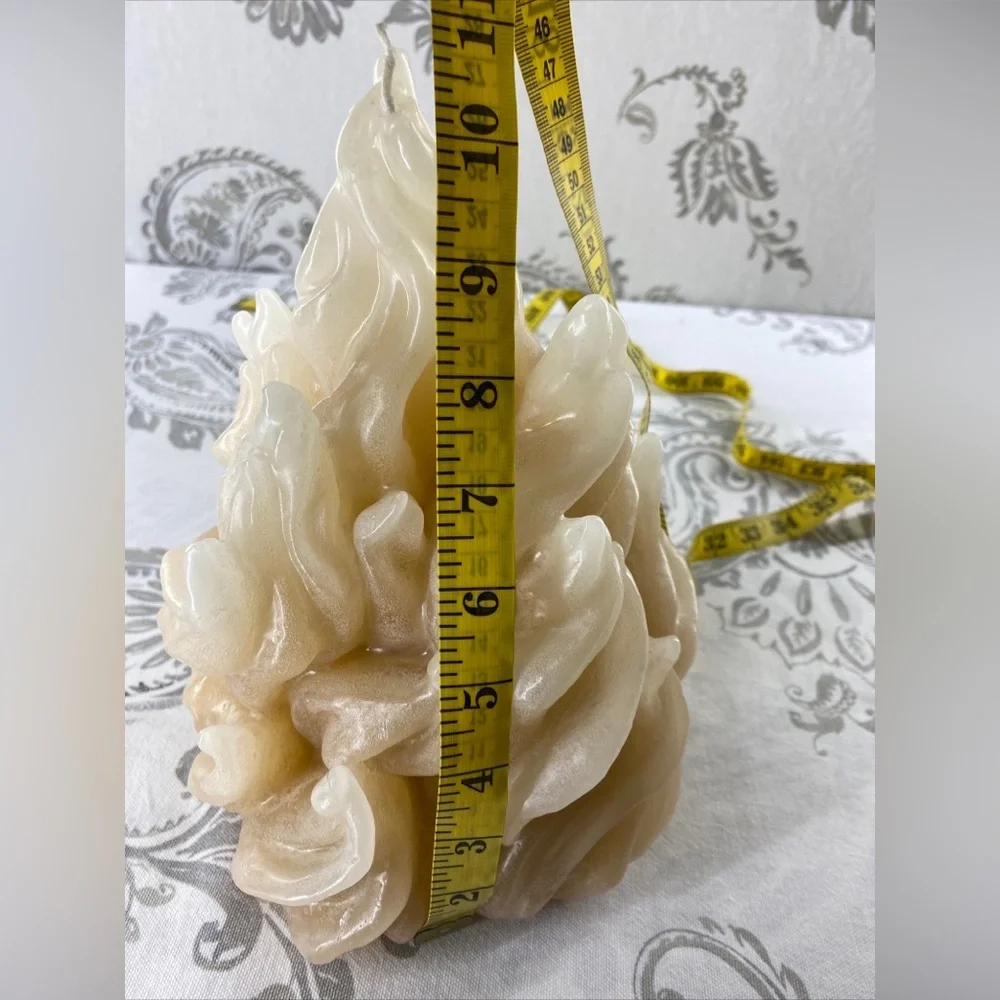 Vintage M.A.C.(Mar Co) sculptured candle Flame Shaped California Artisan‎